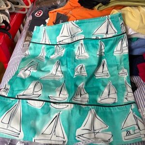 *NWT Sarah Campbell Sailboat‎ Printed Skirt 10